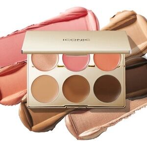 ICONIC LONDON Multi-Use Blush, Bronze, and Highlight Cream Palette